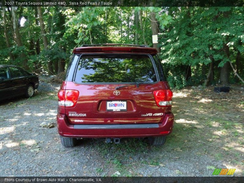 Salsa Red Pearl / Taupe 2007 Toyota Sequoia Limited 4WD
