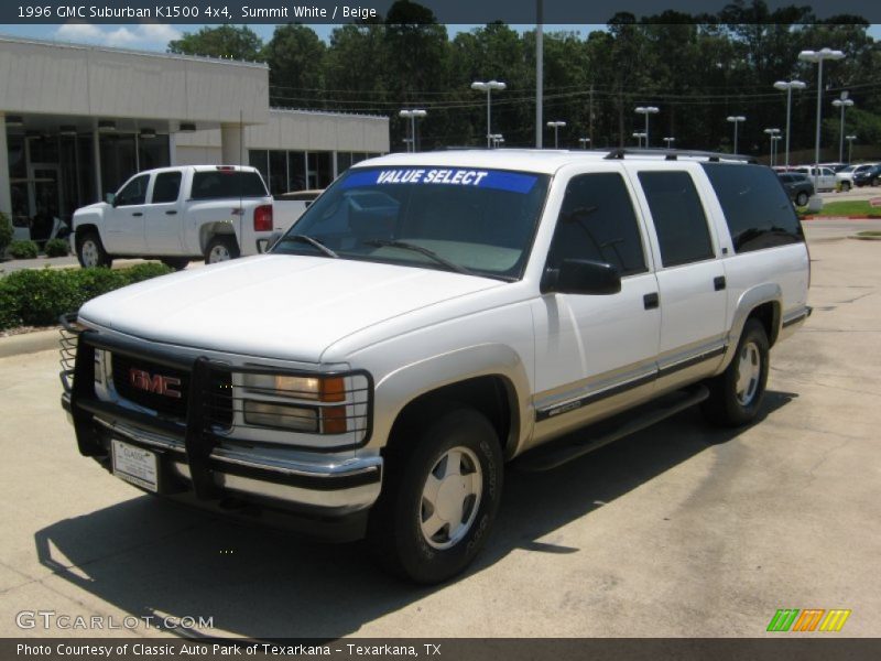 Summit White / Beige 1996 GMC Suburban K1500 4x4