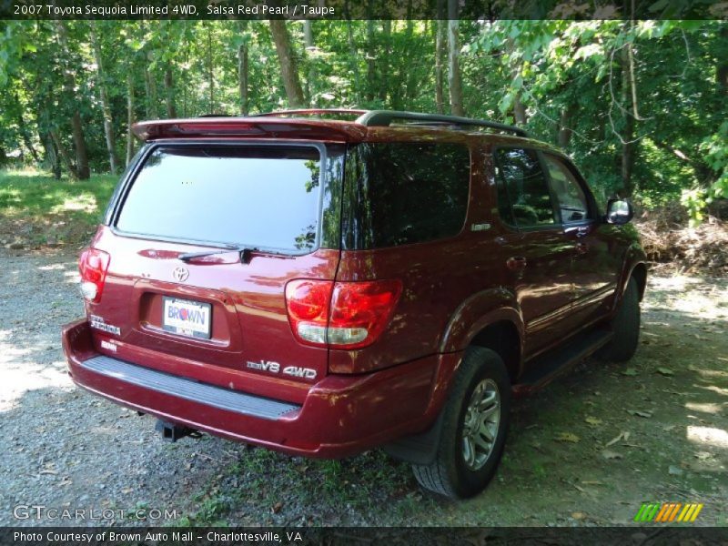 Salsa Red Pearl / Taupe 2007 Toyota Sequoia Limited 4WD