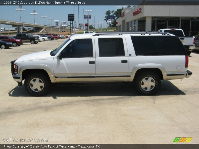 Summit White / Beige 1996 GMC Suburban K1500 4x4