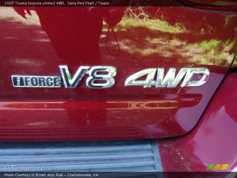 Salsa Red Pearl / Taupe 2007 Toyota Sequoia Limited 4WD