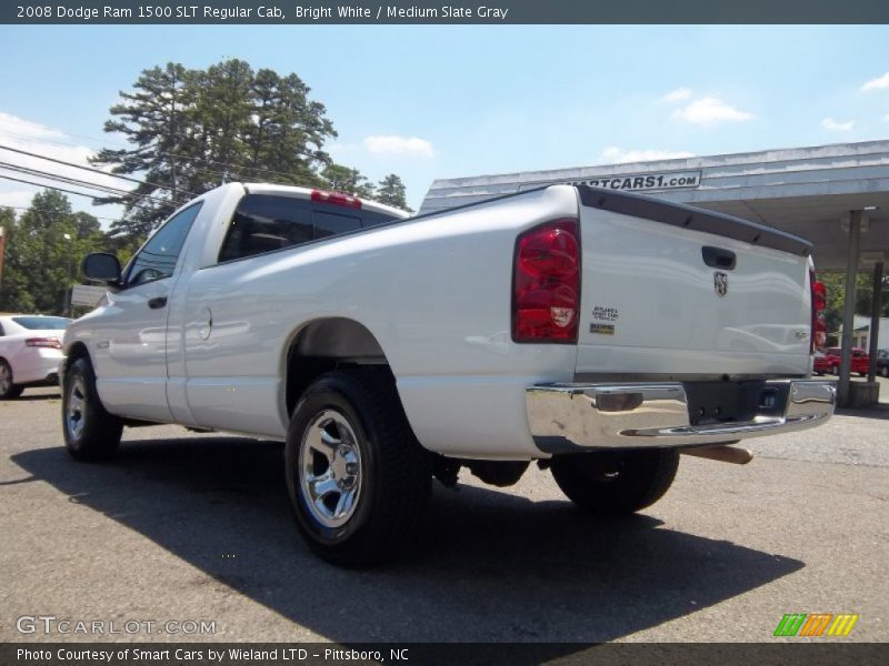 Bright White / Medium Slate Gray 2008 Dodge Ram 1500 SLT Regular Cab