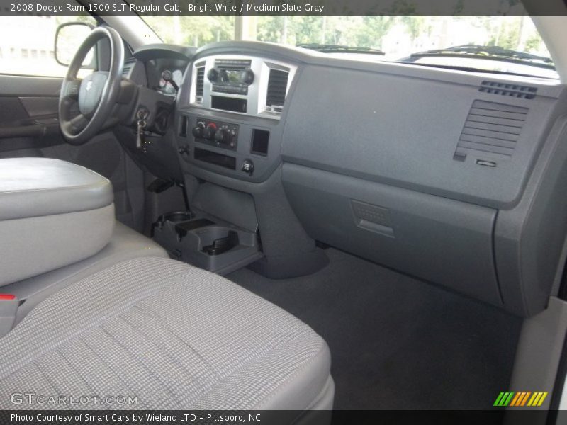 Bright White / Medium Slate Gray 2008 Dodge Ram 1500 SLT Regular Cab