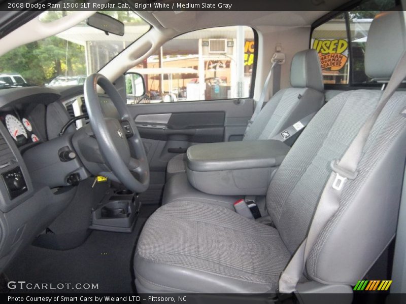 Bright White / Medium Slate Gray 2008 Dodge Ram 1500 SLT Regular Cab