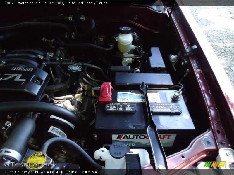 Salsa Red Pearl / Taupe 2007 Toyota Sequoia Limited 4WD