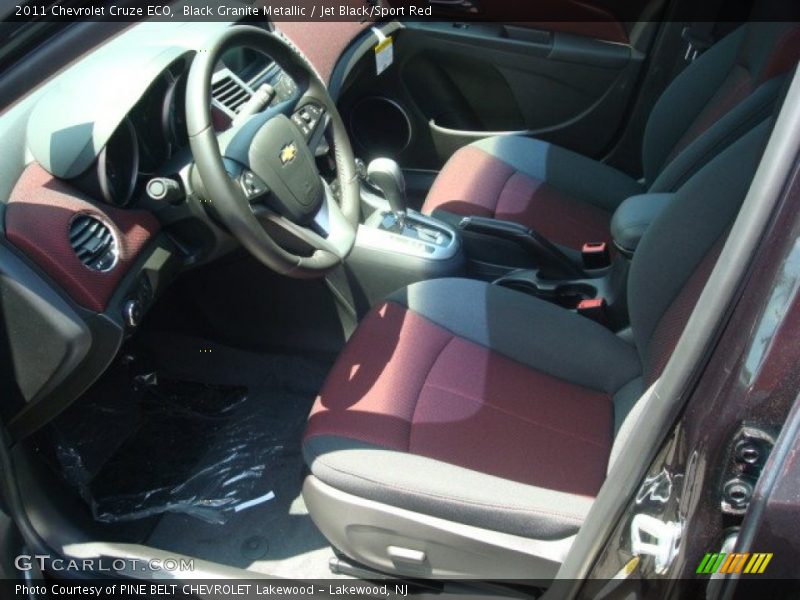 Black Granite Metallic / Jet Black/Sport Red 2011 Chevrolet Cruze ECO