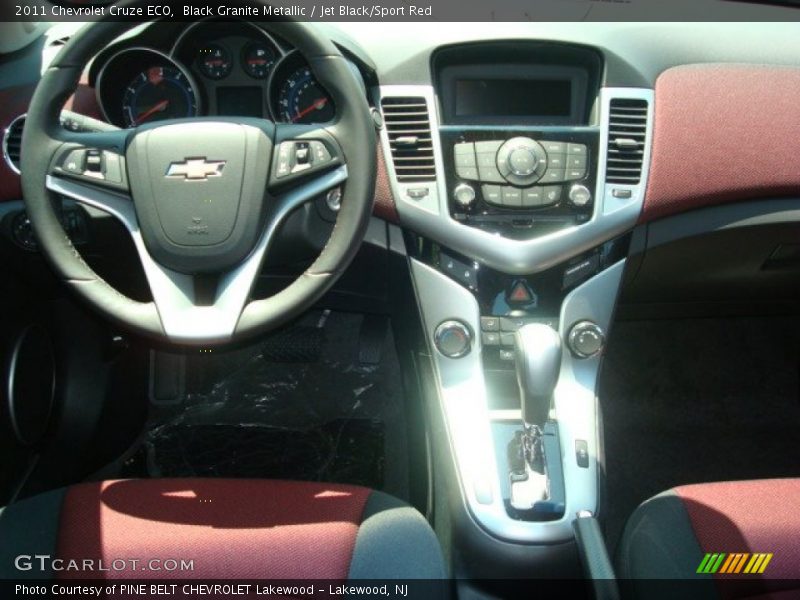 Black Granite Metallic / Jet Black/Sport Red 2011 Chevrolet Cruze ECO