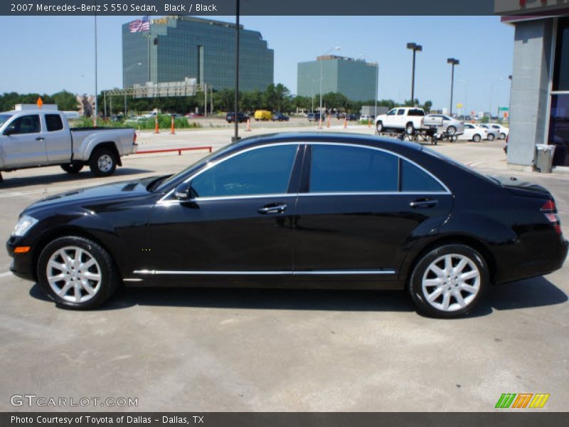 Black / Black 2007 Mercedes-Benz S 550 Sedan