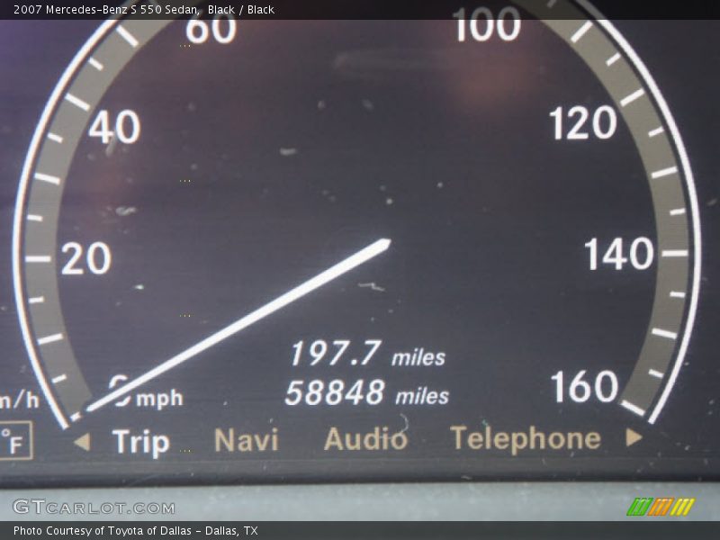 Black / Black 2007 Mercedes-Benz S 550 Sedan
