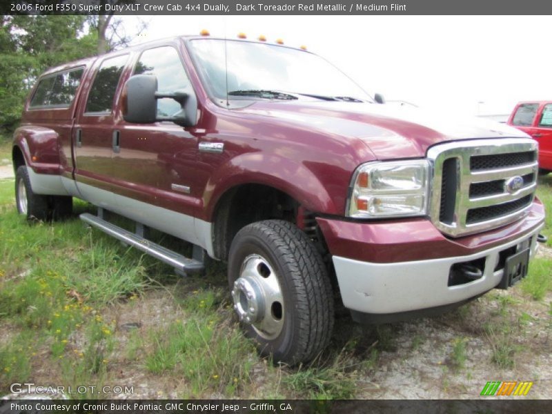 Dark Toreador Red Metallic / Medium Flint 2006 Ford F350 Super Duty XLT Crew Cab 4x4 Dually