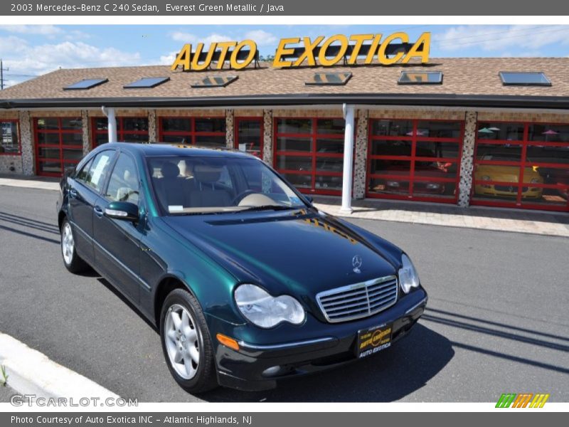 Everest Green Metallic / Java 2003 Mercedes-Benz C 240 Sedan