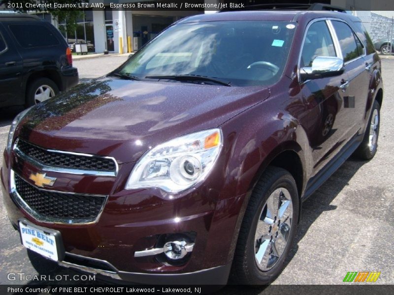 Espresso Brown Metallic / Brownstone/Jet Black 2011 Chevrolet Equinox LTZ AWD