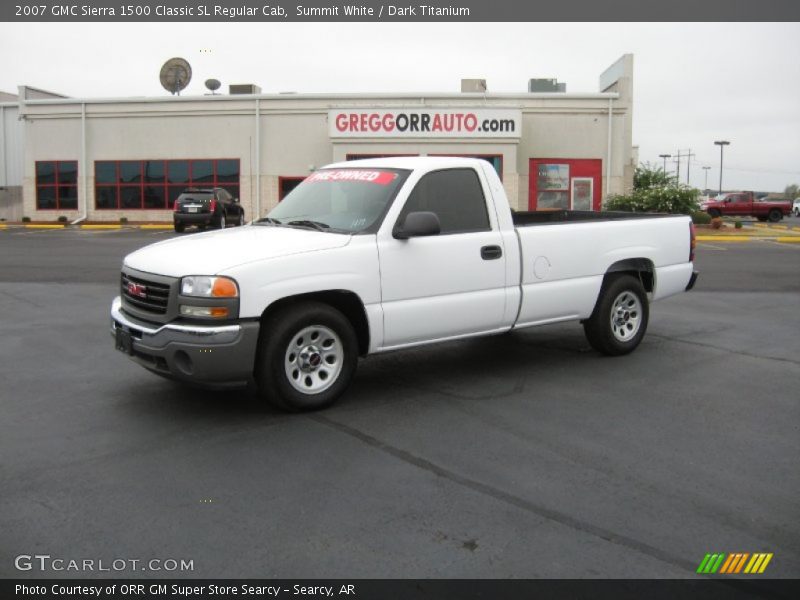Summit White / Dark Titanium 2007 GMC Sierra 1500 Classic SL Regular Cab
