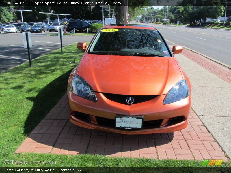 Blaze Orange Metallic / Ebony 2006 Acura RSX Type S Sports Coupe
