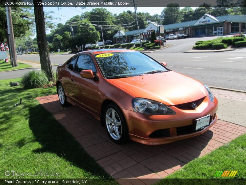 Blaze Orange Metallic / Ebony 2006 Acura RSX Type S Sports Coupe