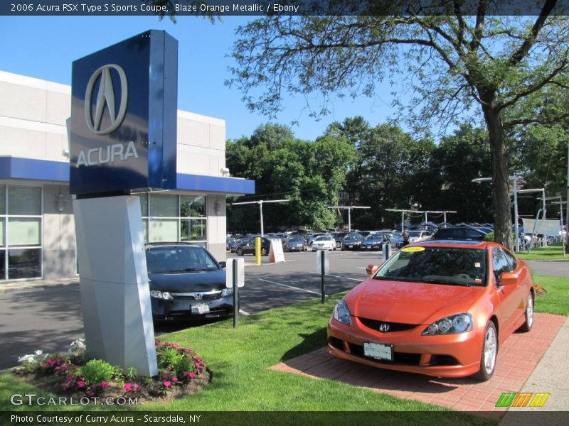 Blaze Orange Metallic / Ebony 2006 Acura RSX Type S Sports Coupe