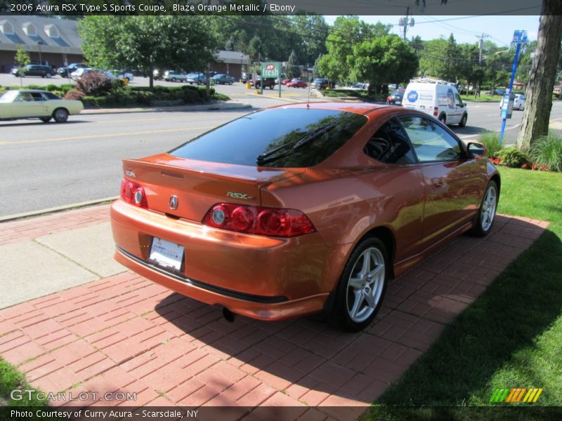 Blaze Orange Metallic / Ebony 2006 Acura RSX Type S Sports Coupe