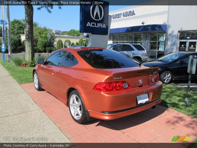 Blaze Orange Metallic / Ebony 2006 Acura RSX Type S Sports Coupe