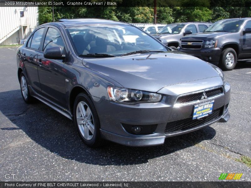 Graphite Gray Pearl / Black 2009 Mitsubishi Lancer ES Sport