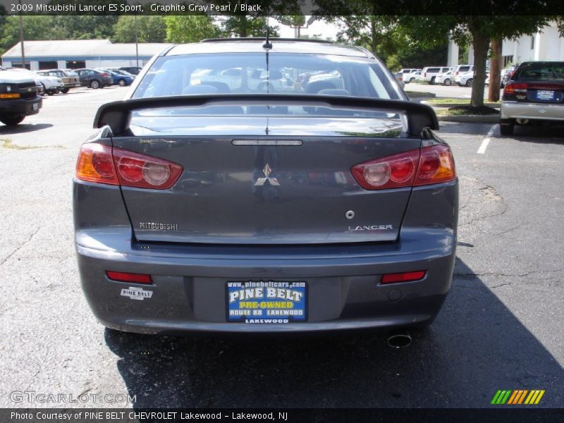 Graphite Gray Pearl / Black 2009 Mitsubishi Lancer ES Sport