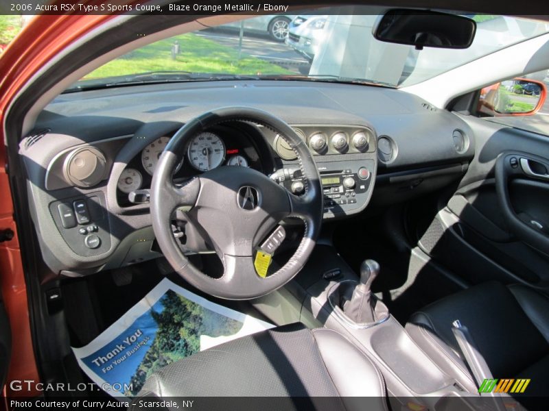 Blaze Orange Metallic / Ebony 2006 Acura RSX Type S Sports Coupe