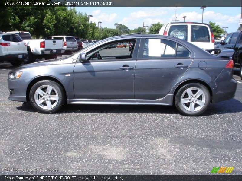 Graphite Gray Pearl / Black 2009 Mitsubishi Lancer ES Sport