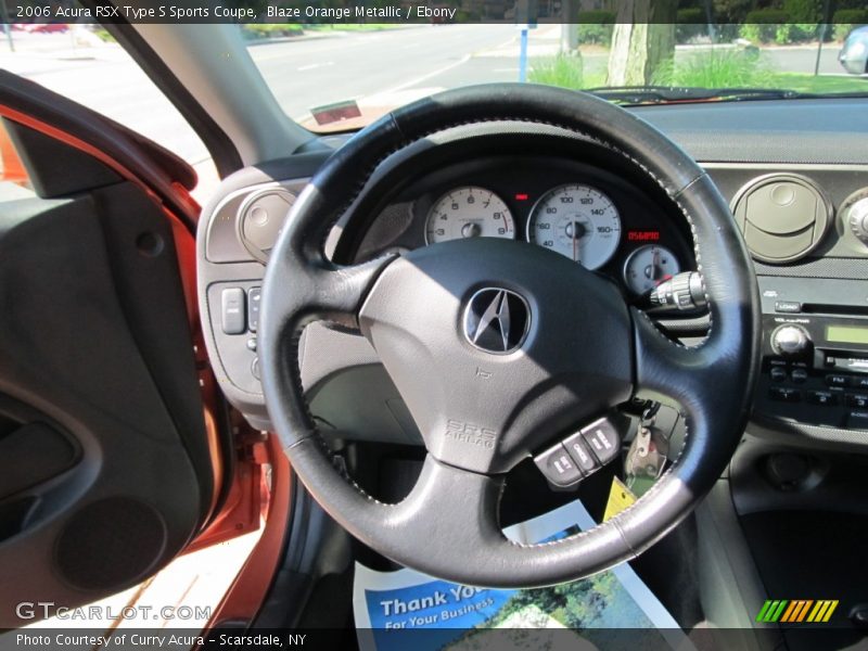 Blaze Orange Metallic / Ebony 2006 Acura RSX Type S Sports Coupe