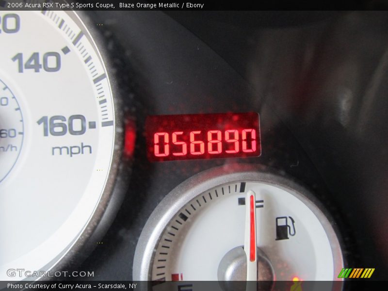 Blaze Orange Metallic / Ebony 2006 Acura RSX Type S Sports Coupe