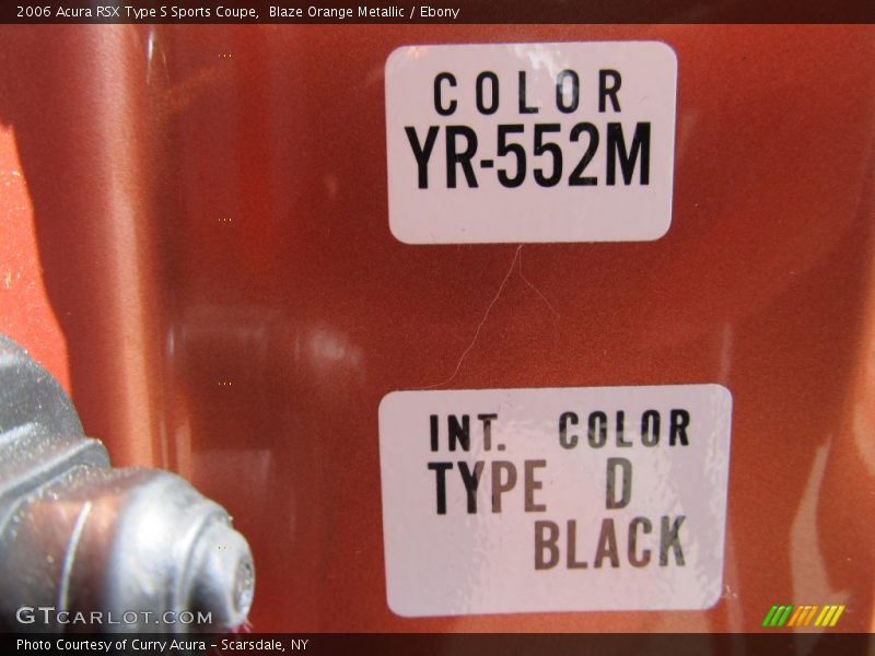 Blaze Orange Metallic / Ebony 2006 Acura RSX Type S Sports Coupe