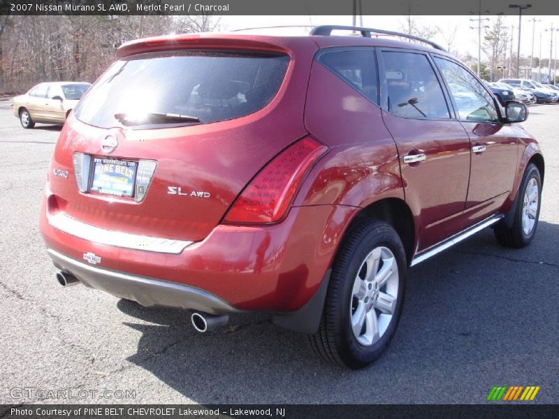 Merlot Pearl / Charcoal 2007 Nissan Murano SL AWD