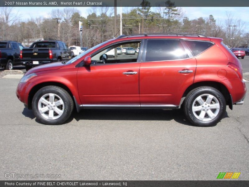 Merlot Pearl / Charcoal 2007 Nissan Murano SL AWD