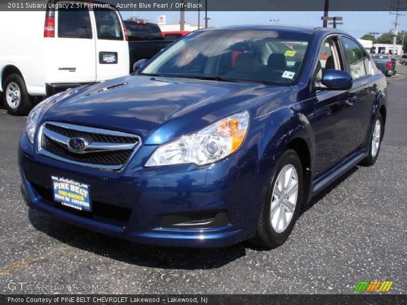 Azurite Blue Pearl / Off-Black 2011 Subaru Legacy 2.5i Premium