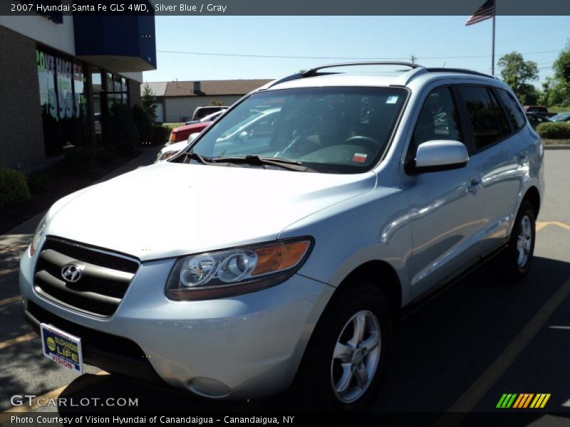 Silver Blue / Gray 2007 Hyundai Santa Fe GLS 4WD