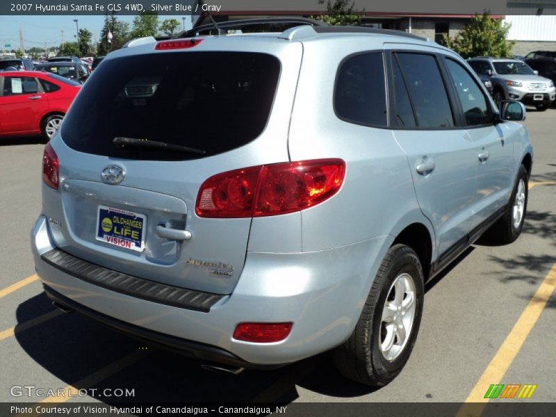 Silver Blue / Gray 2007 Hyundai Santa Fe GLS 4WD