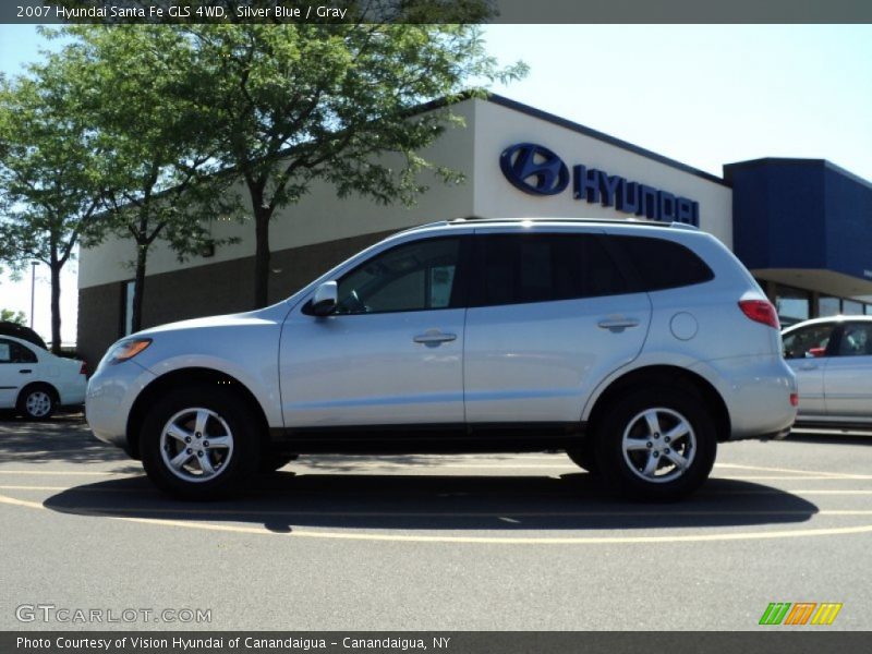 Silver Blue / Gray 2007 Hyundai Santa Fe GLS 4WD