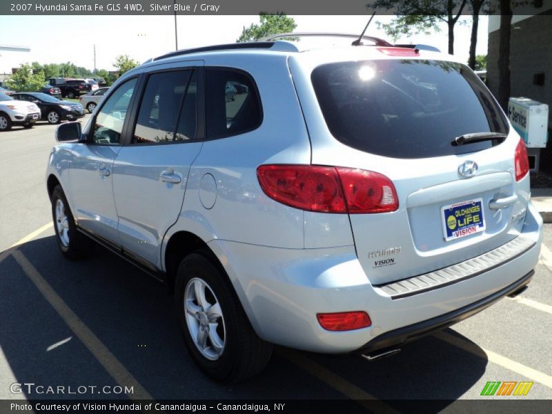 Silver Blue / Gray 2007 Hyundai Santa Fe GLS 4WD
