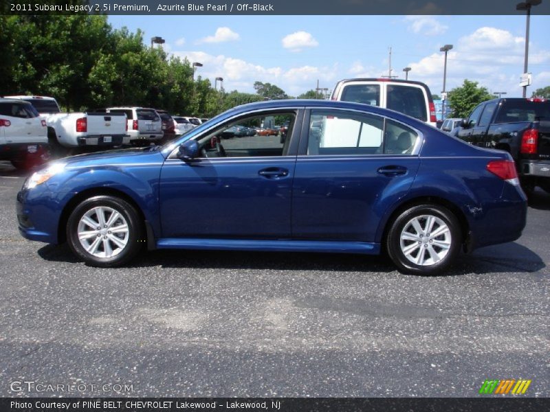 Azurite Blue Pearl / Off-Black 2011 Subaru Legacy 2.5i Premium
