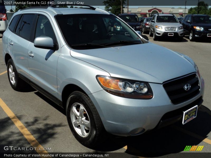 Silver Blue / Gray 2007 Hyundai Santa Fe GLS 4WD