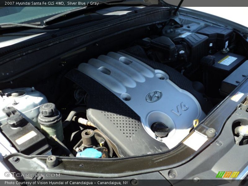 Silver Blue / Gray 2007 Hyundai Santa Fe GLS 4WD