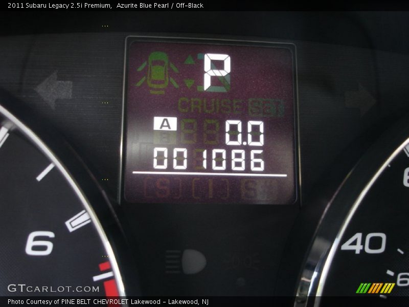 Azurite Blue Pearl / Off-Black 2011 Subaru Legacy 2.5i Premium