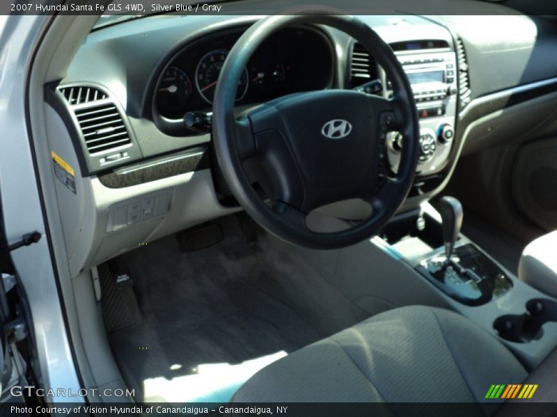 Silver Blue / Gray 2007 Hyundai Santa Fe GLS 4WD
