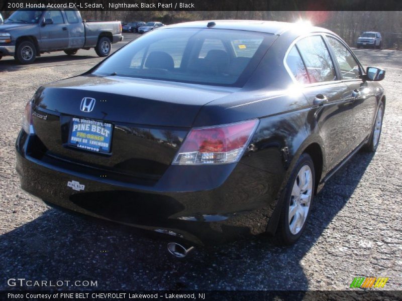 Nighthawk Black Pearl / Black 2008 Honda Accord EX-L Sedan