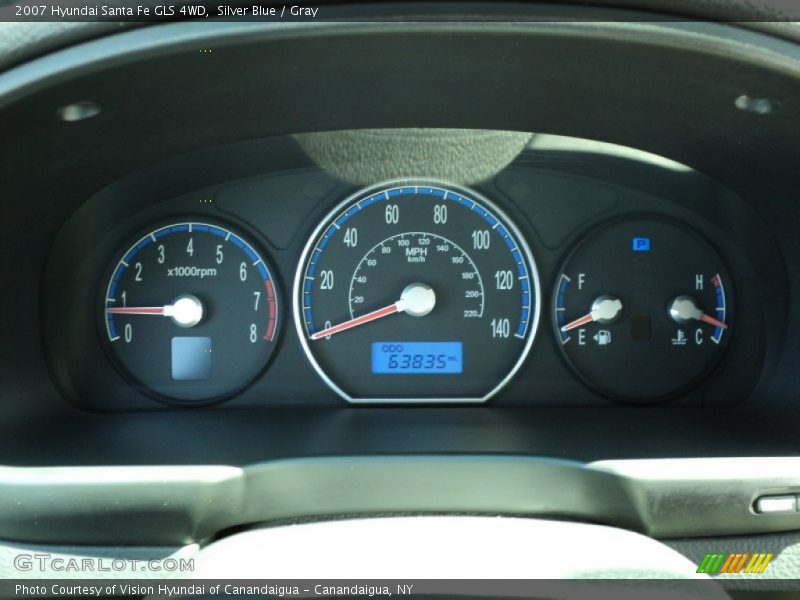 Silver Blue / Gray 2007 Hyundai Santa Fe GLS 4WD