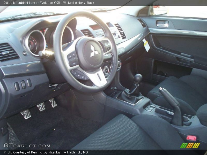  2011 Lancer Evolution GSR Black Interior