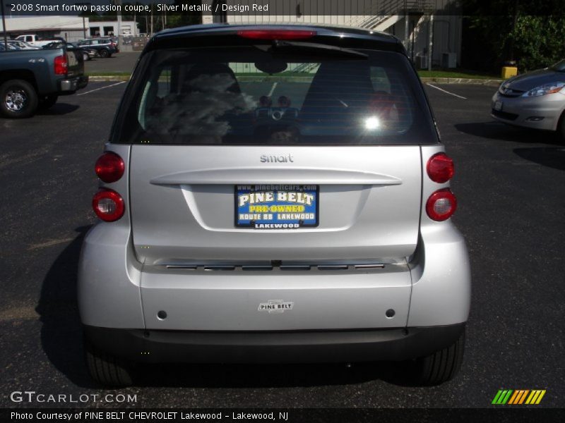 Silver Metallic / Design Red 2008 Smart fortwo passion coupe