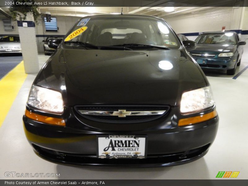 Black / Gray 2004 Chevrolet Aveo LS Hatchback