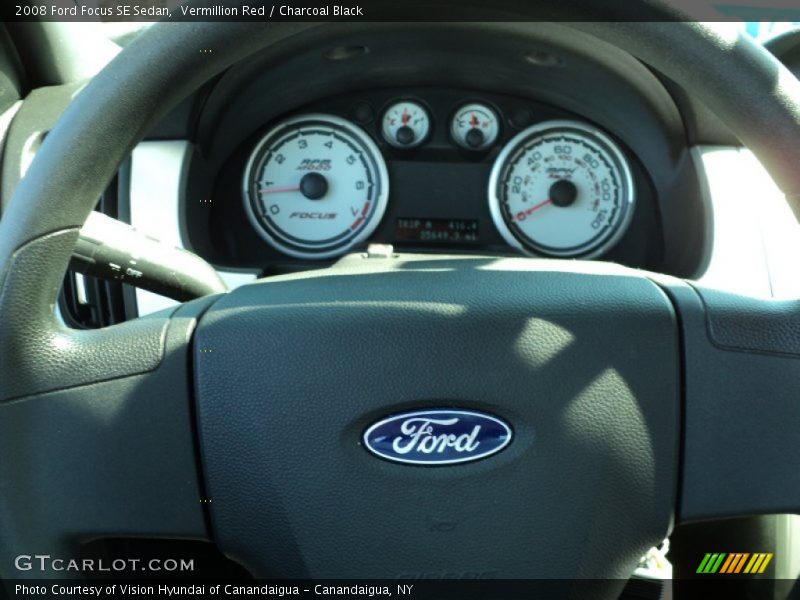 Vermillion Red / Charcoal Black 2008 Ford Focus SE Sedan