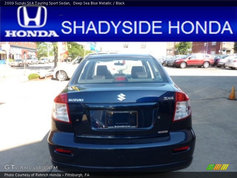Deep Sea Blue Metallic / Black 2009 Suzuki SX4 Touring Sport Sedan