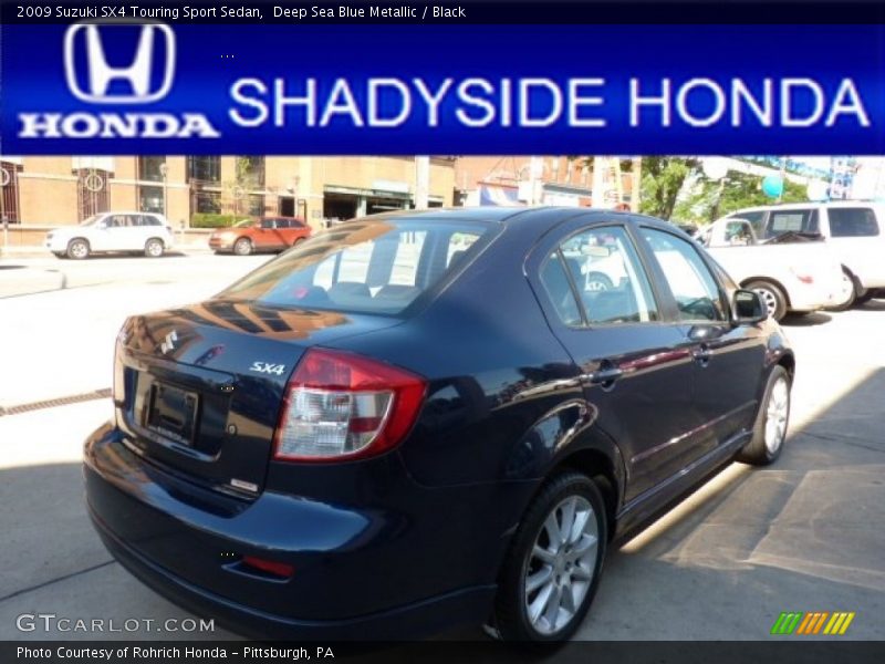 Deep Sea Blue Metallic / Black 2009 Suzuki SX4 Touring Sport Sedan