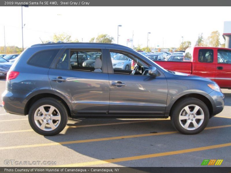 Steel Gray / Gray 2009 Hyundai Santa Fe SE 4WD